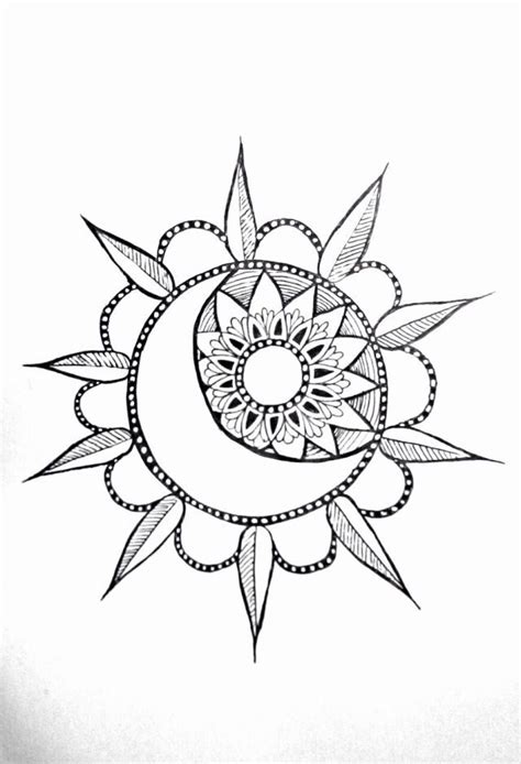 Sun And Moon Mandala Mandala Tattoo Sun And Moon Drawings Art Tattoo