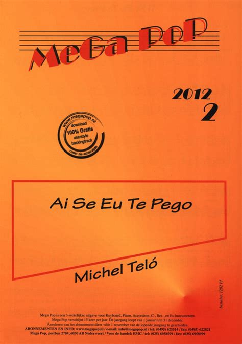 Ai Se Eu Te Pego von Telo Michel | im Stretta Noten Shop kaufen