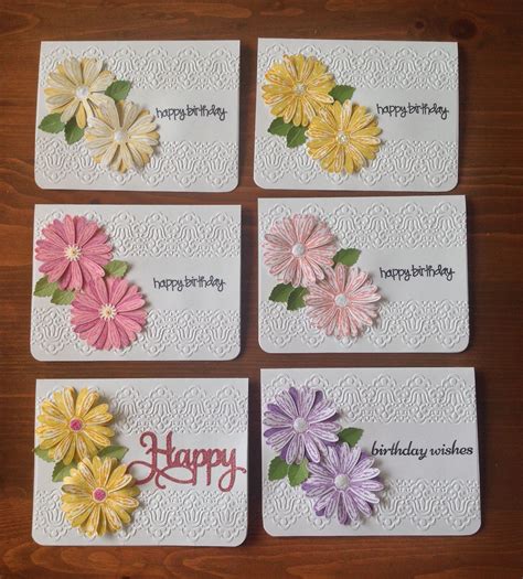 Cards By D Marshall Using Stampin Up S Daisy Delight Stamp And Punch And A Cricut Embossing