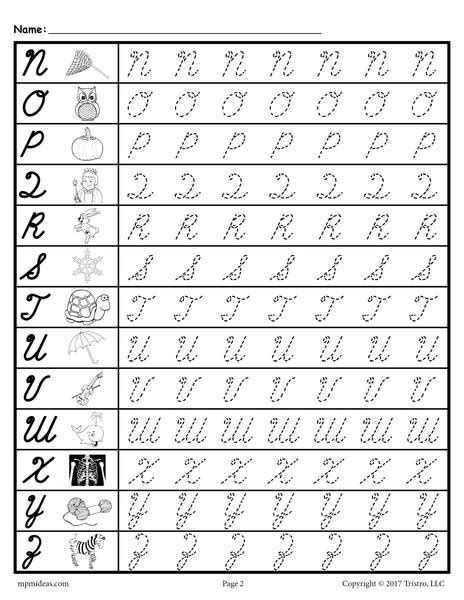 These alphabet videos are fun and engaging to do it! FREE Cursive Uppercase Letter Tracing Worksheets! - SupplyMe