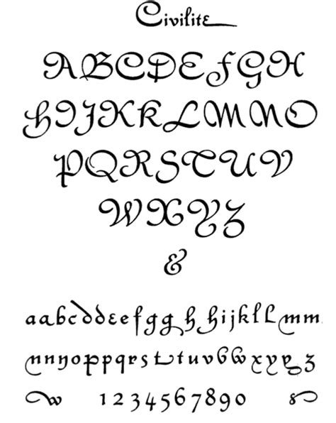 Calligraphy Alphabet French Calligraphy Alphabet