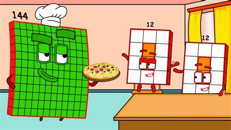 Thank You For Pizza Numberblocks 144 Numberblocks Fanmade Coloring