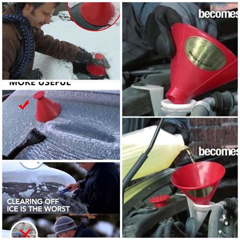 Magical Car Windshield Ice Snow Remover Scraper Tool Cone Shaped Round