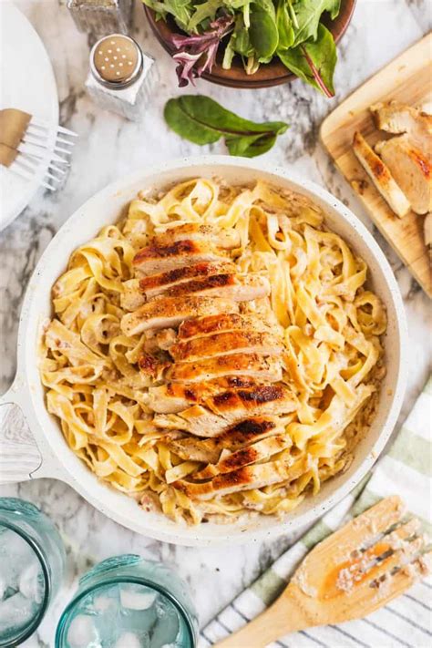 Creamy Chicken Tagliatelle The Thirsty Feast By Honey And Birch