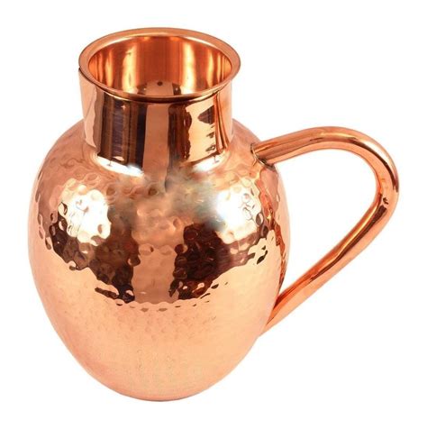 1500ml Hammered Royal Surai Design Copper Jug Pitcher For Home At Rs