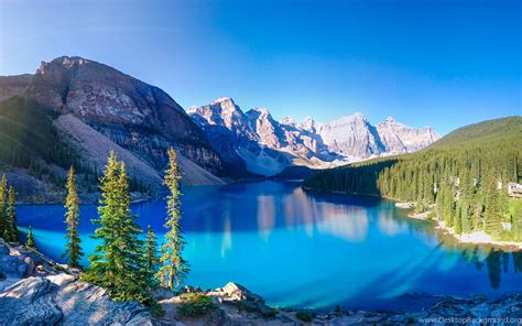 Lakes Moraine Lake Mountain Nature Fun Forest Cool Wallpapers Wide