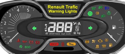 Renault Trafic Dashboard Warning Lights DASH LIGHTS COM