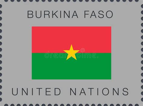 Bandera De La Bandera De Burkina Faso Muestra E Icono Del Vector Sello
