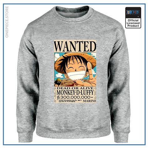 One Piece Sweatshirt Luffy Wanted One Piece Store