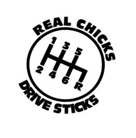 Real Chicks Drive Sticks Decal Etsy