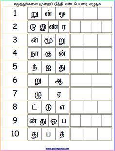 For first graders, this common core area helps students gain mastery of the rules for using the english language, including vocabulary use and language conventions, in order to improve their skills as writers and readers. Tamil Names, Tamil Learning for Children, Tamil for Grade 1 | Teaching Tamil | School worksheets ...
