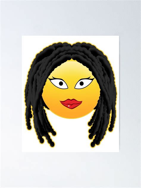 Emoji Dreadlocks And Happiness Poster By Hippocollection Redbubble