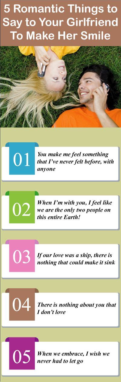 3 signs that she is happy to have you. 7 Romantic Things to Say to Your Girlfriend To Make Her ...