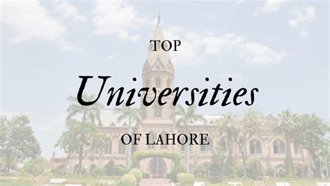 Top 20 Universities Of Lahore In 2024 Phoneworld