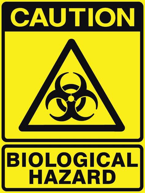 Caution Biological Hazard Sign Shop Safety Signs At Signsmart