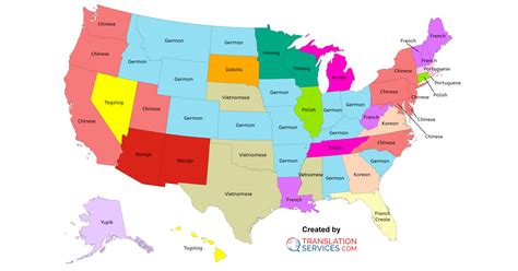 Map What Is The Most Common Language In Each State
