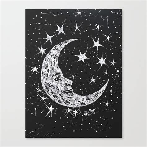 Goodnight Moon Moon Art Lunar Outer Space Decor Moon And Stars