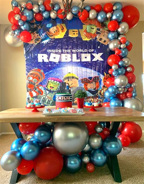 Roblox Birthday Party Decor In 2023 Robot Birthday Party Birthday