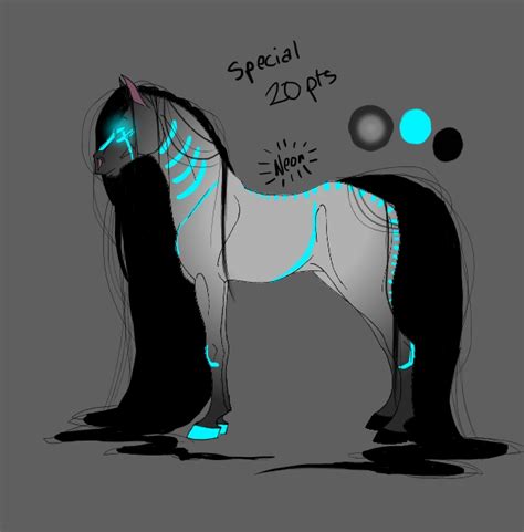 Neon Horse Adoptable 2 Closed By Whistling Winds95 On Deviantart
