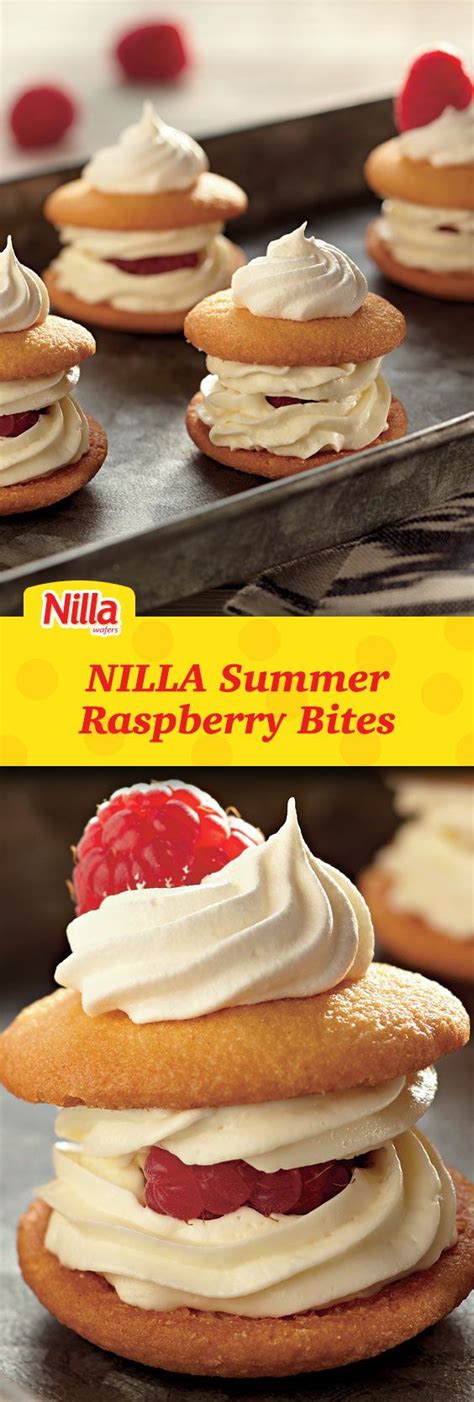 No meal is complete without dessert, and this luscious collection of dessert recipes is proof. NILLA Summer Raspberry Bites | Recipe | Dessert recipes easy, Dessert recipes