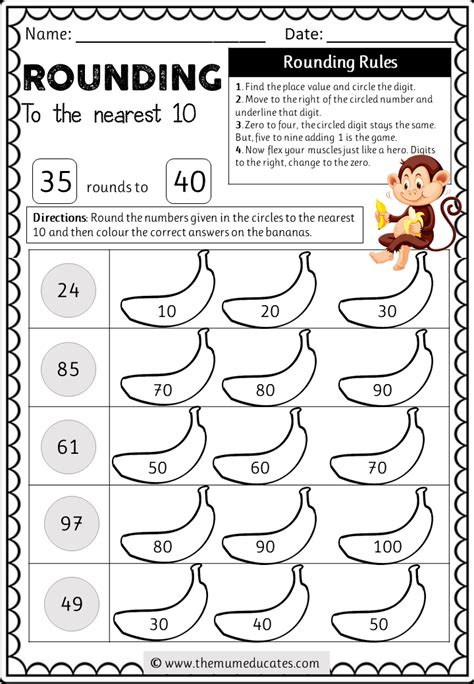Rounding Numbers Worksheets Year 2