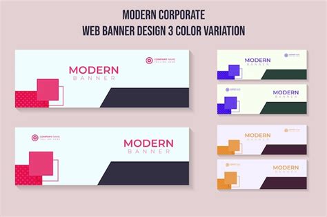 Premium Vector Modern Corporate Horizontal Web Banner Design Vector