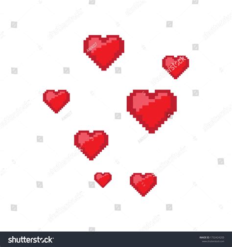 Love Pixel Art Design Vector Template Stock Vector Royalty Free