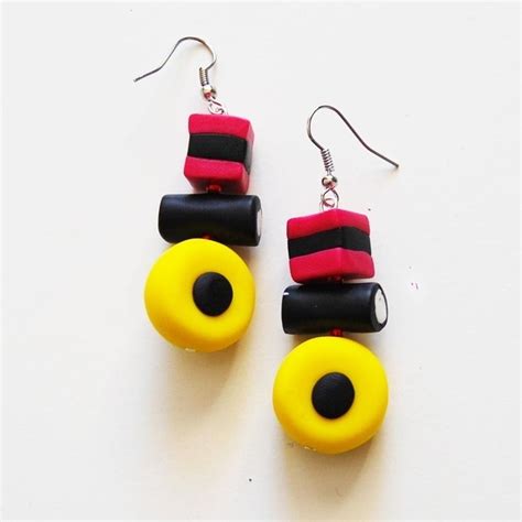 Licorice Allsorts Earrings Image 1 Of 2 Polymer Clay Halloween