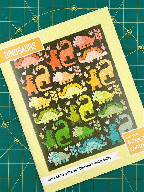 Dinosaurs Quilt Pattern By Elizabeth Hartman Etsy