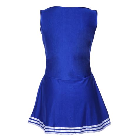 Tank Dress Pom Pom Girl Cheerleaders Disguise Blue Suit M34 36 In Pom