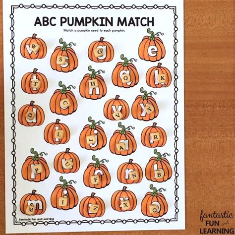 Pumpkin Letter Matching Game Fun And Educational Activity For Kids