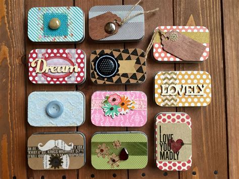 Decorated Tin Box Altered Altoid Tin Desk By Whimsicalspaperie