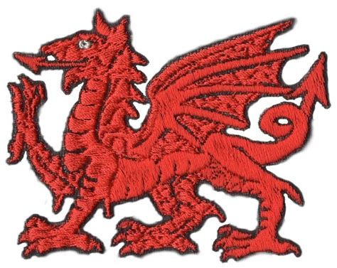 Welsh Dragon National Wales Iron On Patchbadge Embroidered Etsy