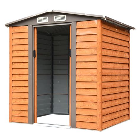 Outsunny 7ft X 5ft Metal Garden Shed House Hut Gardening Tool Storage