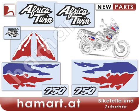 Honda xrv africa twin 750 rd07 a = front brake caliper set original part mint !! hamart - Sticker Set 9 pieces Honda XRV 750 RD07 Africa Twin