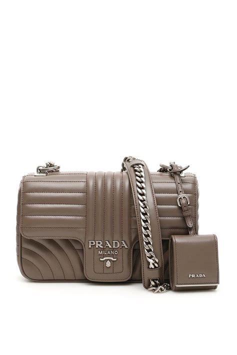 Prada Diagramme Medium Shoulder Bag In Beige ModeSens Bags