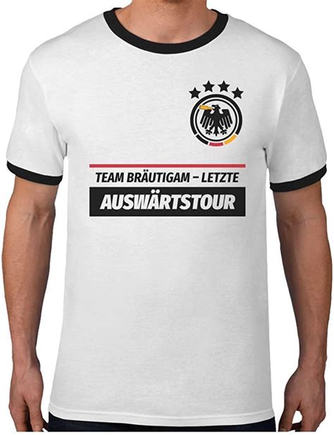 Jga Junggesellenabschied Männer Tshirt Team Bräutigam Letzte Auswärtstour T Shirt Amazonde