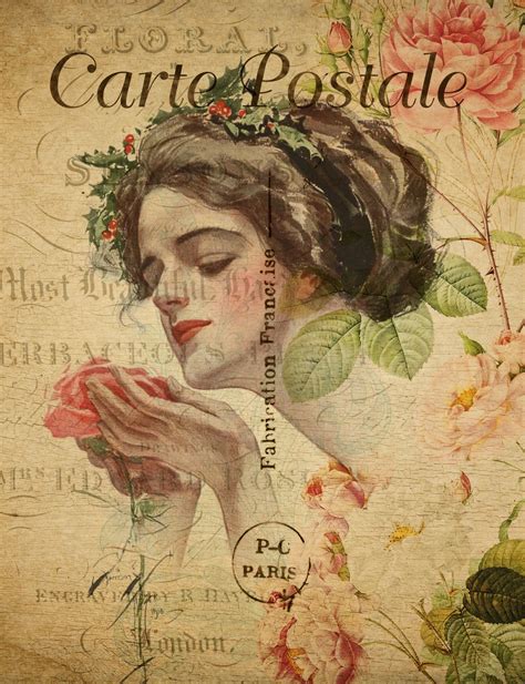 Lady On Vintage Postcard | Postcard, Vintage postcard, French postcard