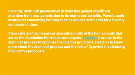 ppt stem cell banking process in india cryoviva powerpoint presentation id 12199030