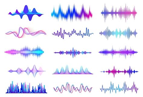 Sound Waves Frequency Audio Waveform Music Wave Hud Interface Elements