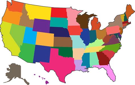 50 US States In Alphabetical Order List Of States In USA Capitalize