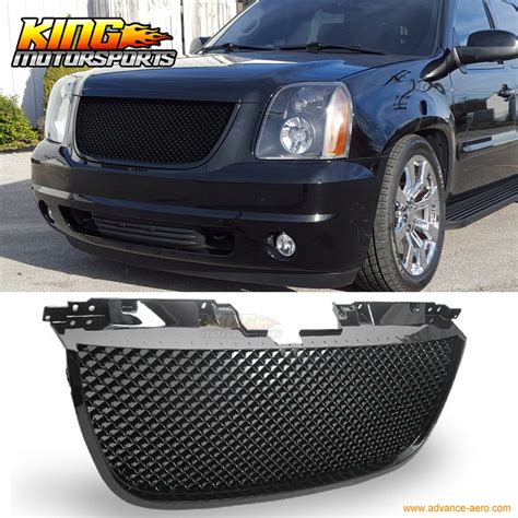 For 07 08 09 10 11 12 13 Gmc Yukon Denali Black Front Hood Grill Grille