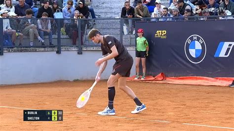 Hot Shot Underarm Serve And Tweener Bublik And Shelton Do It All In Rome