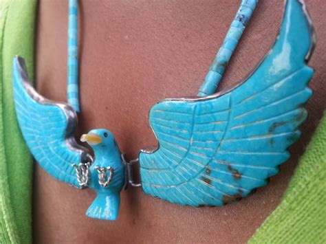 Unique Turquoise And Silver Thunderbird Necklace Collectors Weekly