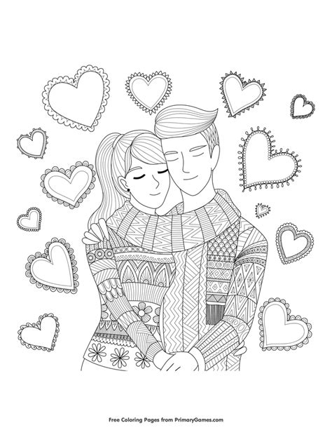 Love Relationship Coloring Pages For Adults Telma Tripp