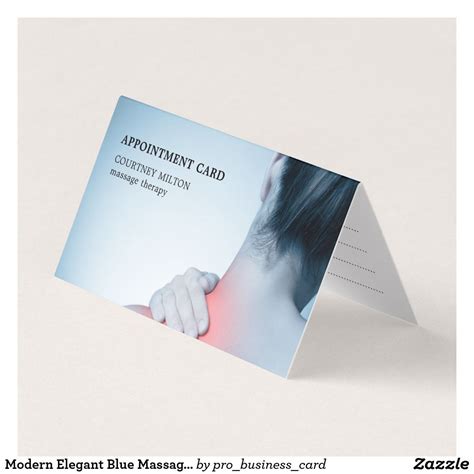 Therapists can download the printable massage intake form and use it to get the required information from clients. Modern Elegant Blue Massage Therapist Appointment | Zazzle ...