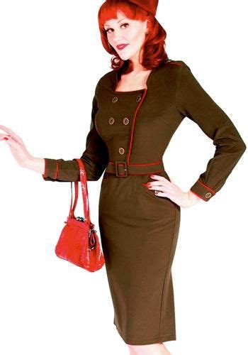 Bettie Page Military Dress Retro Vintage Dresses At Atom Retro