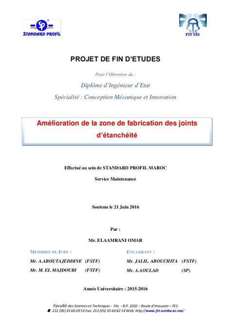 Resume Rapport De Stage Pfe Images And Photos Finder