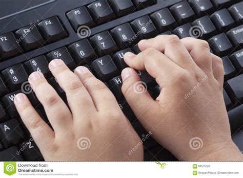 Child Typing Royalty Free Stock Photo 5353947
