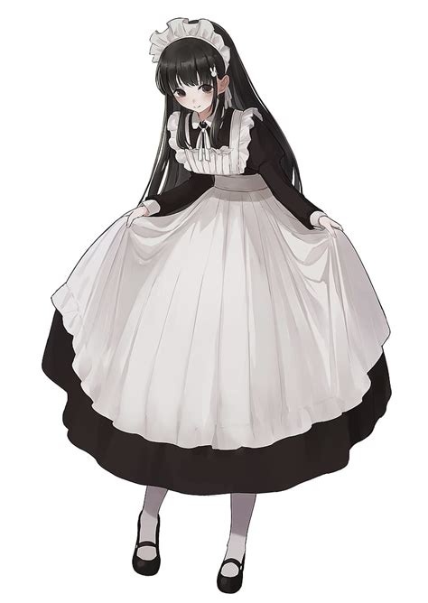 Anime Maid Girl White Hair Gloves Desserts Apron Anime Hd Phone